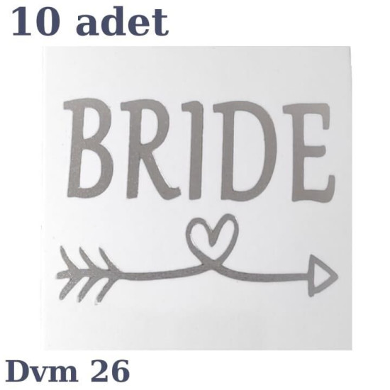 Dövme Bri̇de Gümüş Aşk Oku No:26 Dövme Bri̇de Gümüş Aşk Oku No:26