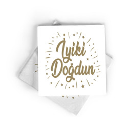 Peçete Varakli İyi̇ki̇ Doğdun Altin Peçete Varakli İyi̇ki̇ Doğdun Altin