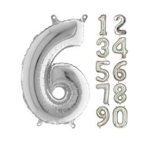34 İnc Folyo Balon Rakam Gümüş 6 34 İnc Folyo Balon Rakam Gümüş 6