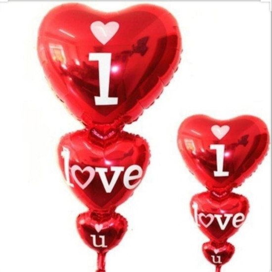 Kalp Love 3lü Folyo Balon
