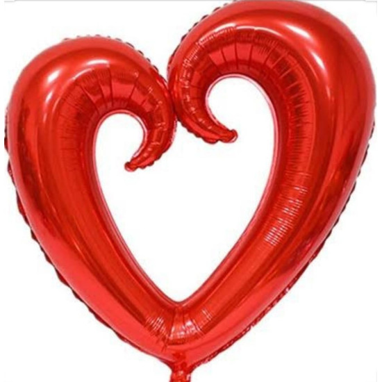 Kalp 40 İnç Folyo Balon Kirmizi