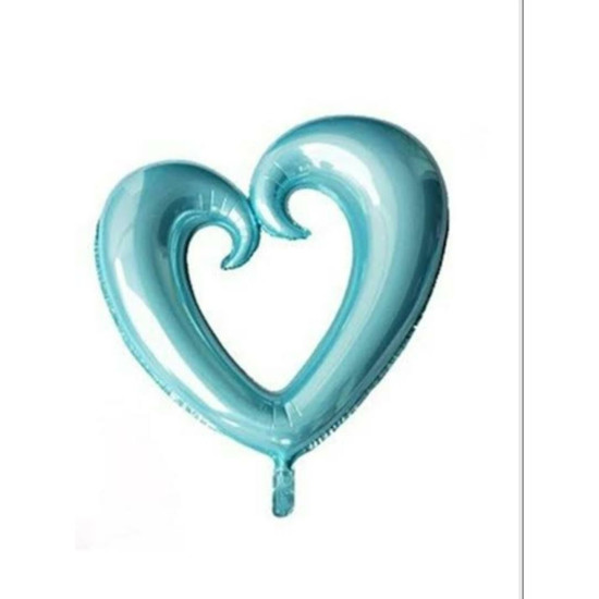 Kalp 40 İnç Folyo Balon Mavi̇