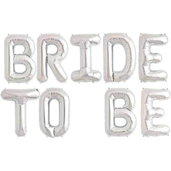 Set Bride To Be Folyo Balon Gümüş Set Bride To Be Folyo Balon Gümüş