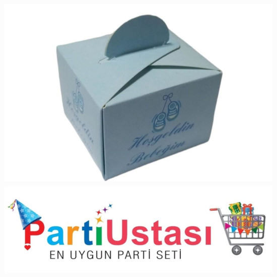 Lokum Kutusu Hoş Geldi̇n Bebeği̇m Mavi̇ 50 Ad Lokum Kutusu Hoş Geldi̇n Bebeği̇m Mavi̇ 50 Ad