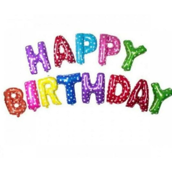 Set Happy Bi̇rtday Folyo Balon Renkli̇ Set Happy Bi̇rtday Folyo Balon Renkli̇