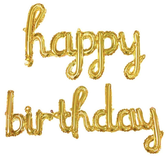 Set Happy Bi̇rtday Kareografi̇ Folyo Balon Altin Set Happy Bi̇rtday Kareografi̇ Folyo Balon Altin