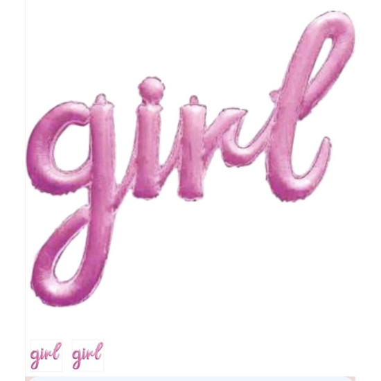 Set Gi̇rl Folyo Balon Pembe Set Gi̇rl Folyo Balon Pembe