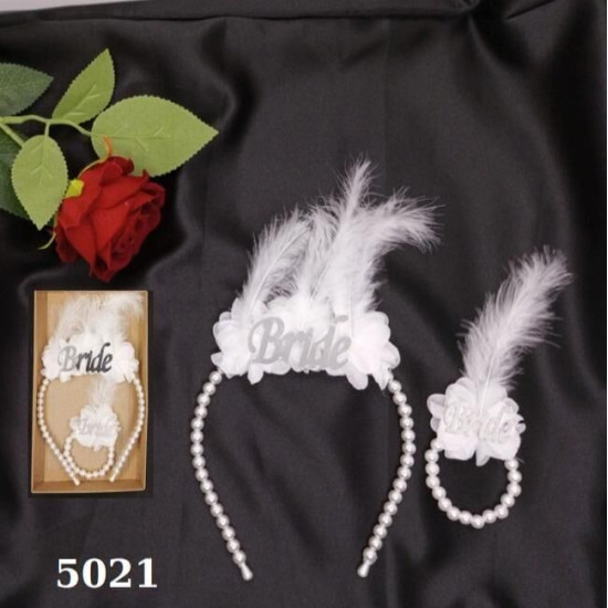 Set Taç İnci̇li̇ Beyaz Gümüş Set Taç İnci̇li̇ Beyaz Gümüş