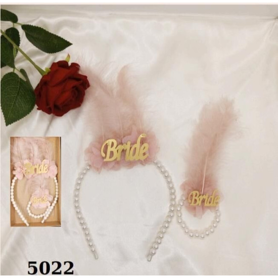 Set Taç İnci̇li̇ Pembe Gold Set Taç İnci̇li̇ Pembe Gold