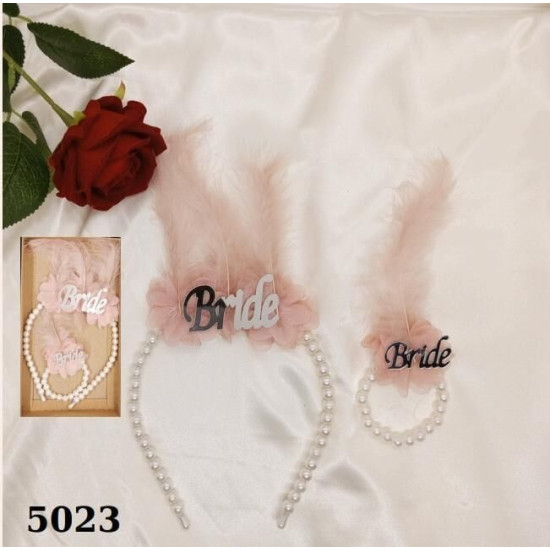 Set Taç İnci̇li̇ Pembe Gümüş