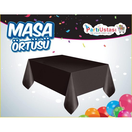 Düz Masa örtüsü Si̇yah