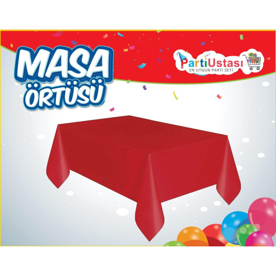 Düz Masa örtüsü Kirmizi