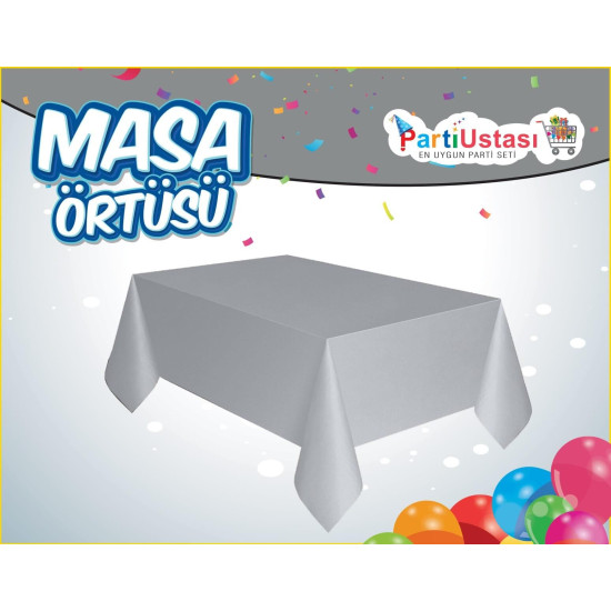Düz Masa örtüsü Gümüş