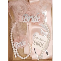 Set Taç İnci̇li̇ Kuşak Dövme 4 Lü Pembe Gümüş