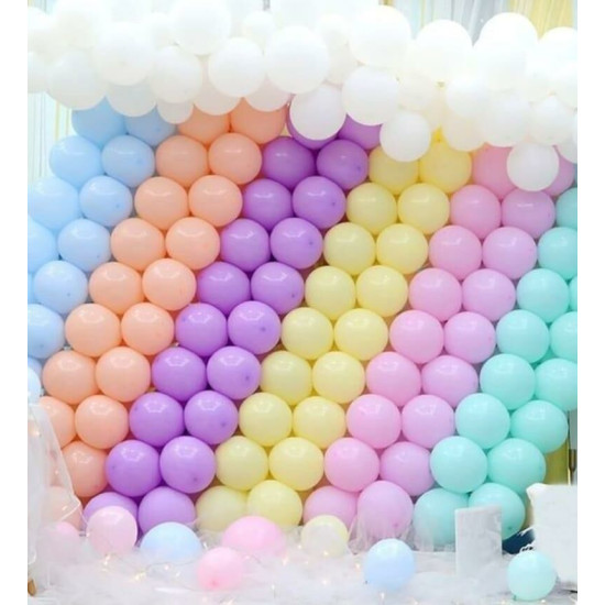 Balon Macaron Sari 100 Lü