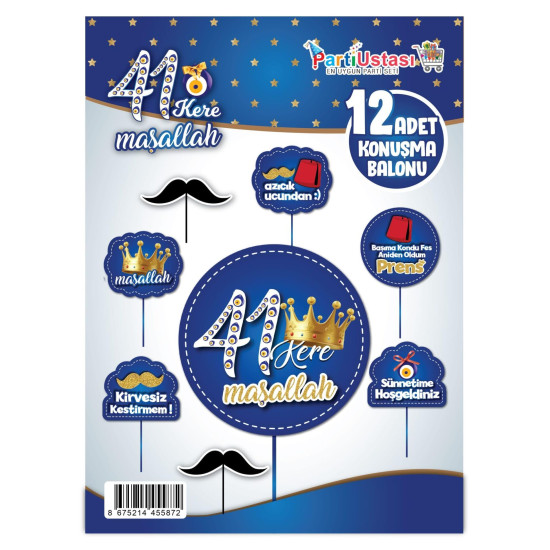 Konuşma Balonu Set 12 Li̇ Sünnet Konuşma Balonu Set 12 Li̇ Sünnet