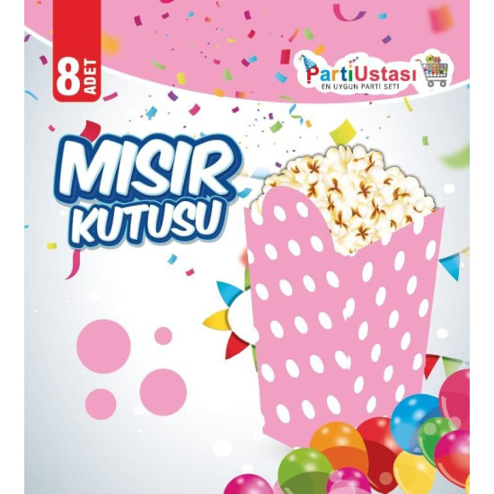 MISIR KUTUSU PEMBE PUAN 8 Lİ MISIR KUTUSU PEMBE PUAN 8 Lİ