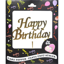 Pasta Yazisi Pleksi̇ Happy Birthday Altin