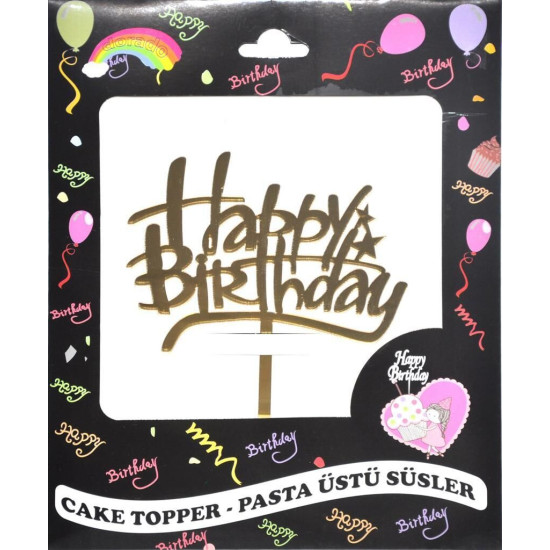 Pasta Yazisi Pleksi̇ Happy Birthday Karagrafi̇ Altin Pasta Yazisi Pleksi̇ Happy Birthday Karagrafi̇ Altin