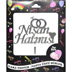 Pasta Yazisi Pleksi̇ Ni̇şan Hatirasi Gümüş