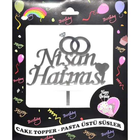 Pasta Yazisi Pleksi̇ Ni̇şan Hatirasi Gümüş