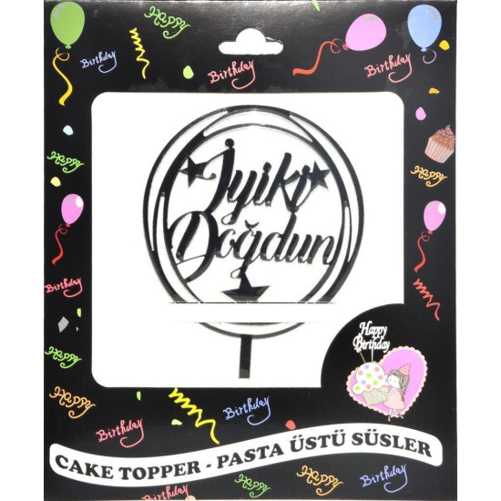 Pasta Yazisi Pleksi̇ İ.doğdun Yuvarlak Gümüş