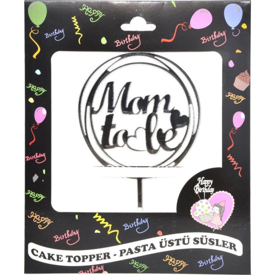 Pasta Yazisi Pleksi̇ Mom To Be Yuvarlak Gümüş