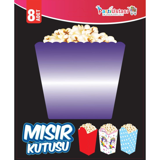 Parlak Misir Kutusu Mor  8 Li̇
