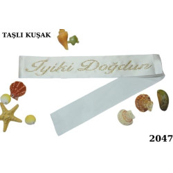 Kuşak Taşli İyi̇ki̇ Doğdun Beyaz Altin Kuşak Taşli İyi̇ki̇ Doğdun Beyaz Altin