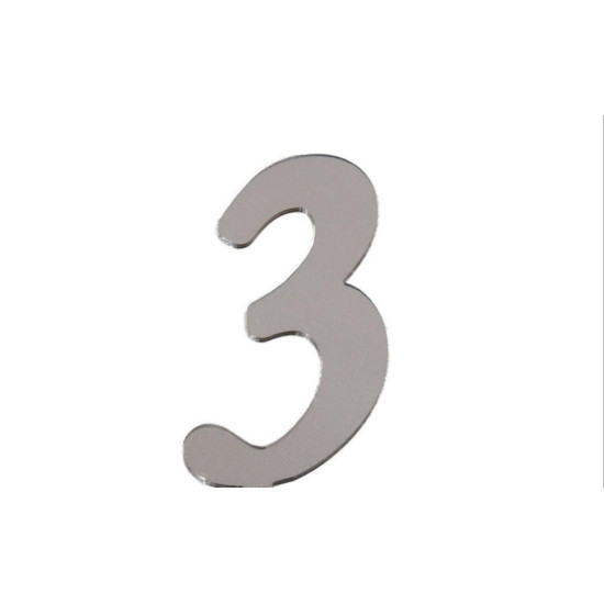 Pleksi̇ Rakam Gümüş No:3 Pleksi̇ Rakam Gümüş No:3
