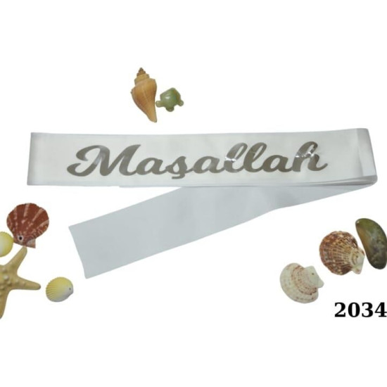 Kuşak Maşallah Beyaz Gümüş