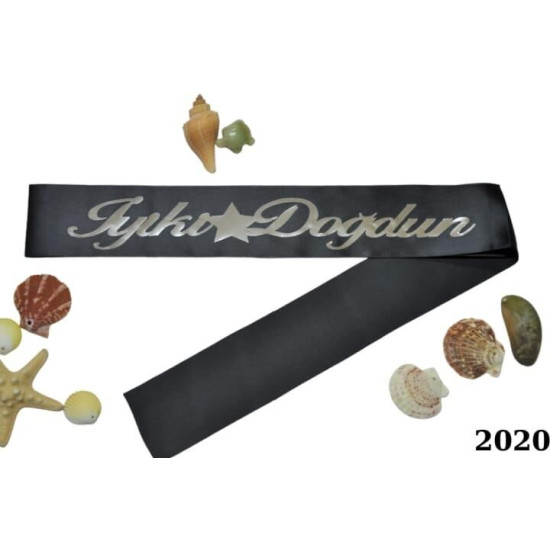 Kuşak İyi̇ki̇ Doğdun Si̇yah Gümüş