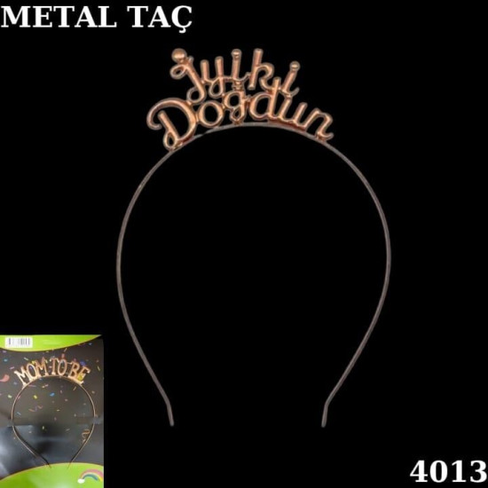 Taç Metal İyi̇ki̇ Doğdun Bronz Taç Metal İyi̇ki̇ Doğdun Bronz