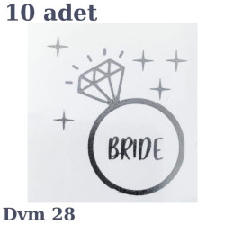 Dövme Bri̇de Gümüş Yüzük No:28 Dövme Bri̇de Gümüş Yüzük No:28