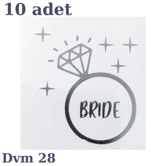 Dövme Bri̇de Gümüş Yüzük No:28 Dövme Bri̇de Gümüş Yüzük No:28